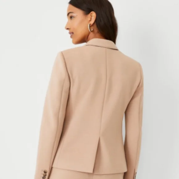 “NWT • Ann Taylor • career blazer • nude/beige • size 4P - Picture 2 of 9